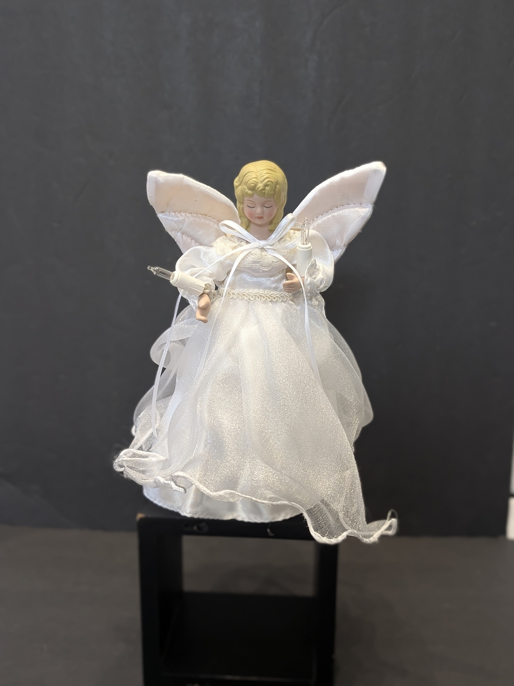 White Angel Tree Topper with Wings